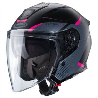Caberg Helm Flyon II Boss matt-schwarz/grau-Fuchsia
