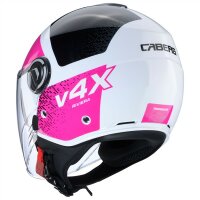 Caberg Helm Riviera V4 X Alpha weiß/schwarz-Fuchsia