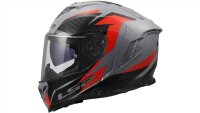 LS2 Integralhelm FF818 Storm III Dynamo grau / rot