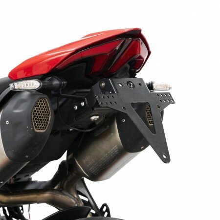 Kennzeichenhalter | Ducati HPmotard 890 V2 | 26- verstellbar | schwarz | inkl. Reflektorhalter