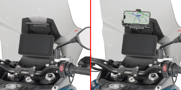 GIVI Querstange zur Montage am Windschild für Navi für QJ Motor SRT 600 SX (24-26)
