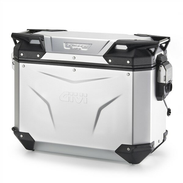 GIVI Seitenkoffer Trekker Outback EVO Monokey 37 Liter Links, aus eloxiertem Aluminium, SMART SEC. LOCK