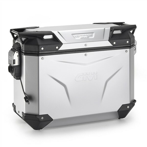 GIVI Seitenkoffer Trekker Outback EVO Monokey 37 Liter Rechts, aus eloxiertem Aluminium, SMART SEC. LOCK