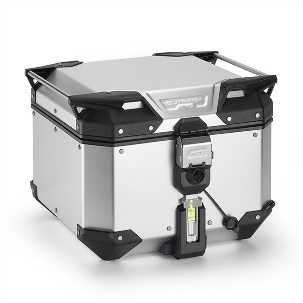 GIVI Topcase Trekker Outback EVO Monokey 42 Liter, aus eloxiertem Aluminium, SMART SECURITY LOCK