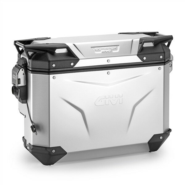 GIVI Seitenkoffer Trekker Outback EVO Monokey 33 Liter, Seitl. versetzt, rechts, aus eloxiertem Aluminium