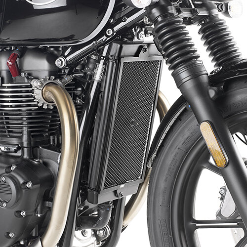 GIVI Schutz für Wasser- und Ölradiatoren aus Edelstahl, schwarz, für versch. Triumph Modelle (s. unten)