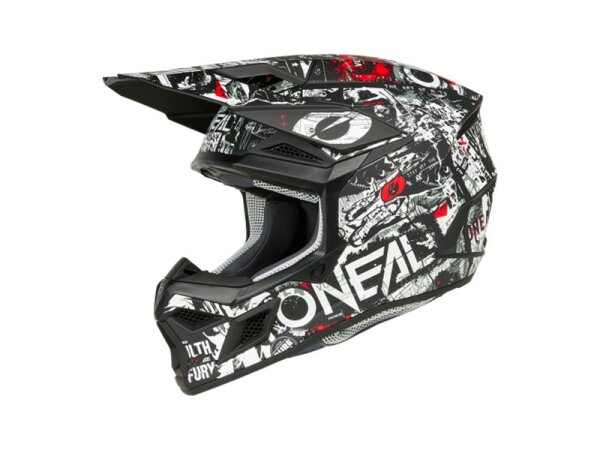 ONeal 3SRS Helmet ATTACK black/white  ECE22.06 / Quin ready