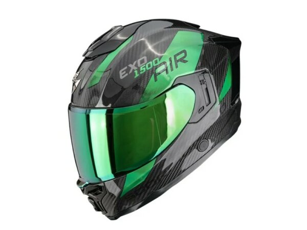 Scorpion EXO-1500 CARBON AIR PLATTED Schwarz-Grün