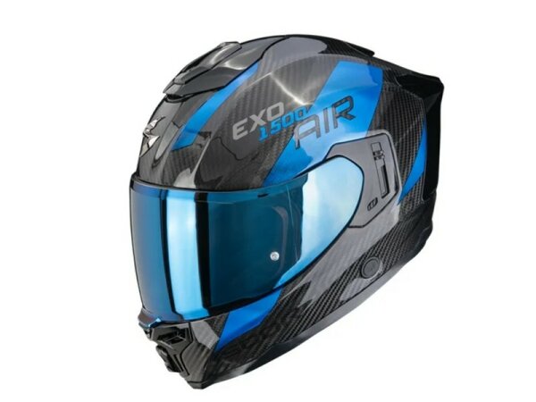 Scorpion EXO-1500 CARBON AIR PLATTED Schwarz-Blau