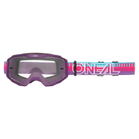 ONeal B-10 Goggle STRIPED pink/purple - clear Clear One Size