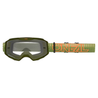 ONeal B-10 Goggle STRIPED green/orange - clear Clear One...