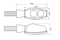 HIGHSIDER pro Bronx LED Blinker Schwarz/Getönt E-Geprüft (Paar)