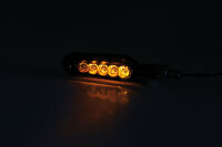 HIGHSIDER smart Sora LED Sequenz-Blinker Gehäuse Schwarz / Linse Rauchgrau (Paar), Vorn & Hinten
