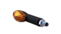 HIGHSIDER smart Cateye Glühlampen Mini-Blinker Gehäuse Schwarz / Linse Rauchgrau (Paar), Vorn & Hinten