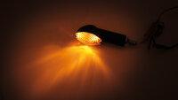 HIGHSIDER smart Cateye Glühlampen Mini-Blinker Gehäuse Schwarz / Linse Rauchgrau (Paar), Vorn & Hinten