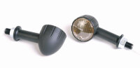HIGHSIDER smart Arizona Glühlampen Mini-Blinker Gehäuse Schwarz / Linse Rauchgrau (Paar), Vorn & Hinten