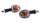 HIGHSIDER smart Oval Glühlampen Blinker Gehäuse Schwarz / Linse Klar (Paar), Vorn & Hinten