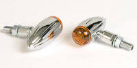 HIGHSIDER smart Micro-Bullet Glühlampen Blinker Gehäuse Chrom / Linse Orange (Paar), Vorn & Hinten