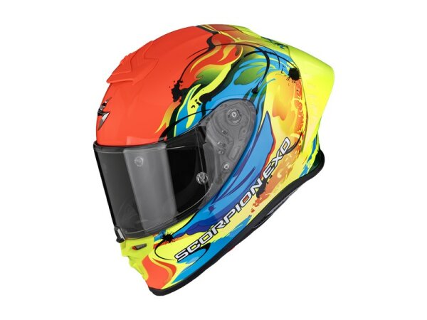 Scorpion EXO-R1 EVO II AIR THRUST Neonrot-Blau-gelb