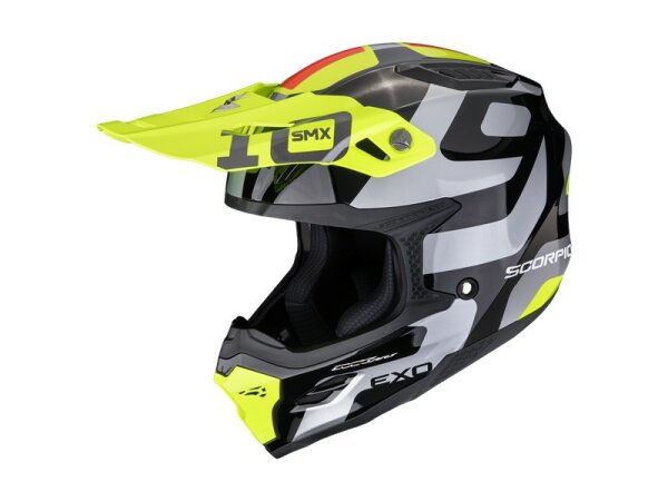 Scorpion SMX-10 LEAP Schwarz-Silber-Neon Gelb