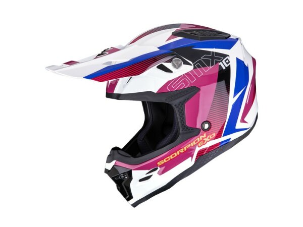Scorpion SMX-10 SPEED Weiß-Rosa-Blau