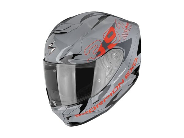 Scorpion EXO-391 KEY Grau-Schwarz-Rot