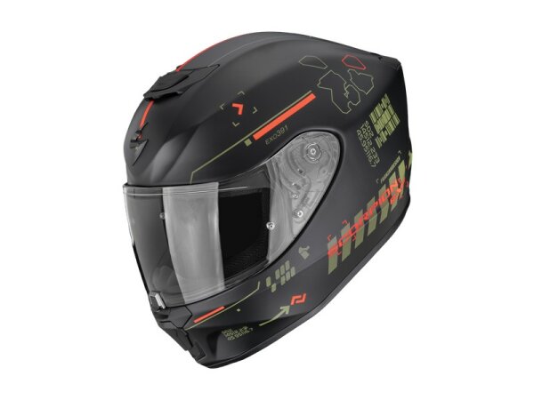 Scorpion EXO-391 IRON Matt Schwarz-Grün-Rot