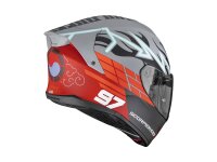 Scorpion EXO-530 AIR JSK 97 Matt grau-Rot