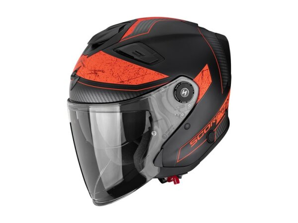 Scorpion EXO-GT JET CARBON CREST Matt Schwarz-Rot