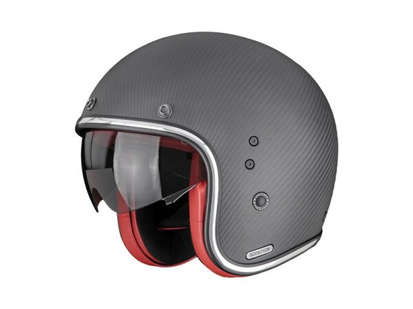 Scorpion BELFAST II CARBON SOLID Matt Schwarz-Rot