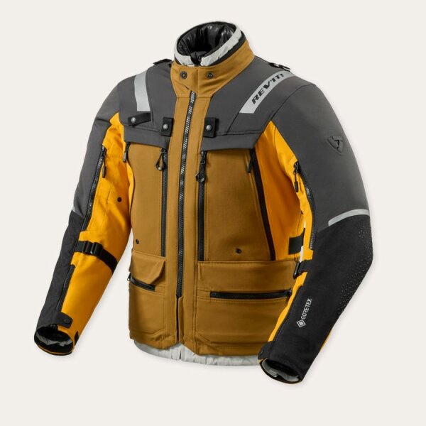 REVIT! Herren Jacke Defender 4 GTX Schwarz-Ockergelb