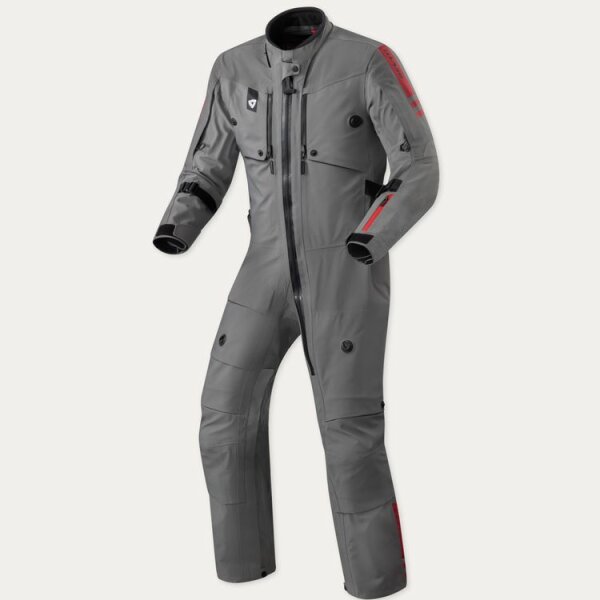 REVIT! Herren Einteilige Lederkombi Paramount GTX Grau-Dunkelgrau short