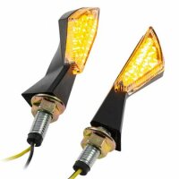 LED-Blinker "SQUARE" | schwarz M8 | Paar | L44...