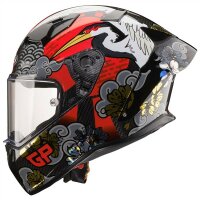 Caberg Helm GP Carbon Scratch rot/weiß-grau