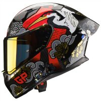 Caberg Helm GP Carbon Scratch rot/weiß-grau