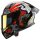 Caberg Helm GP Carbon Scratch rot/weiß-grau