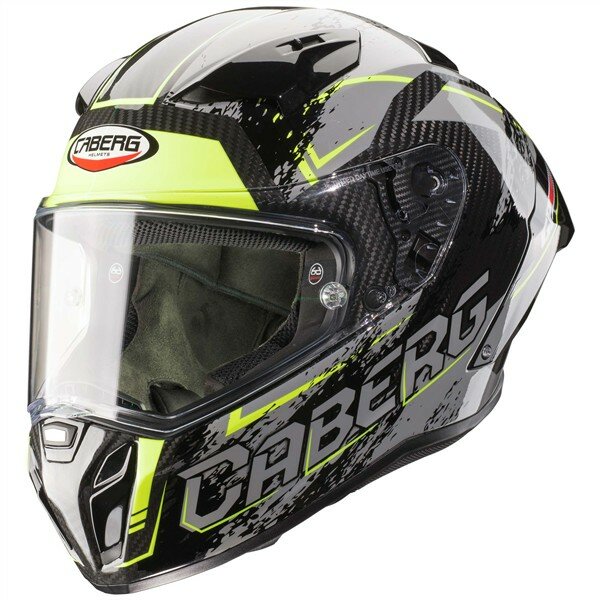 Caberg Helm GP Carbon Scratch grau/fluo-gelb-weiß