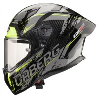 Caberg Helm GP Carbon Scratch grau/fluo-gelb-weiß