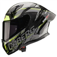 Caberg Helm GP Carbon Scratch grau/fluo-gelb-weiß