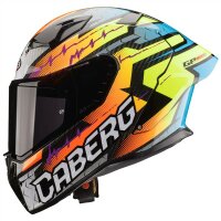Caberg Helm GP Carbon Magma fluo-gelb/hellblau-Fuchsia