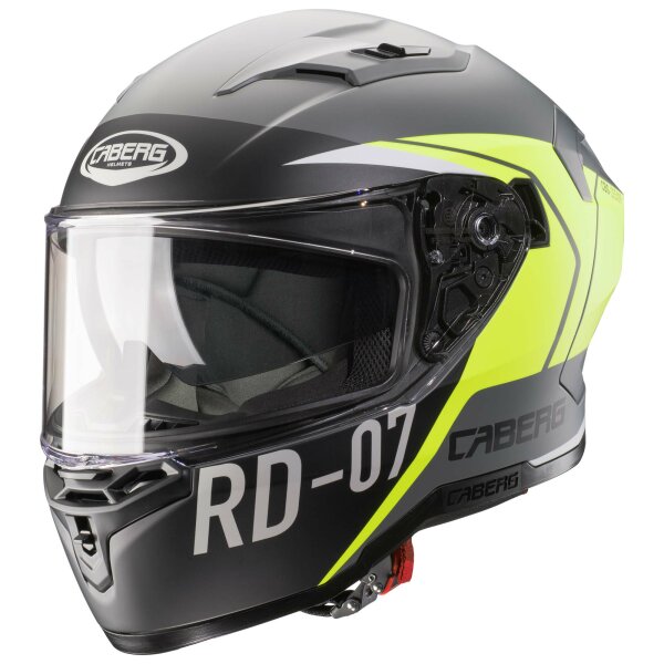 Caberg Helm Gladio Sonic matt-gun metallic/schwarz-fluo-gelb-weiß