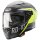 Caberg Helm Gladio Sonic matt-gun metallic/schwarz-fluo-gelb-weiß