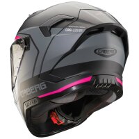 Caberg Helm Gladio Sonic matt-schwarz/weiß-grau-Fuchsia