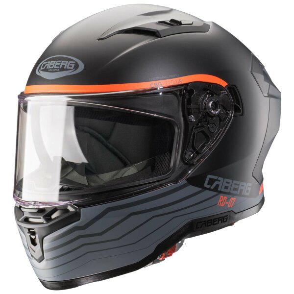 Caberg Helm Gladio Wave matt-schwarz/grau-fluo-orange
