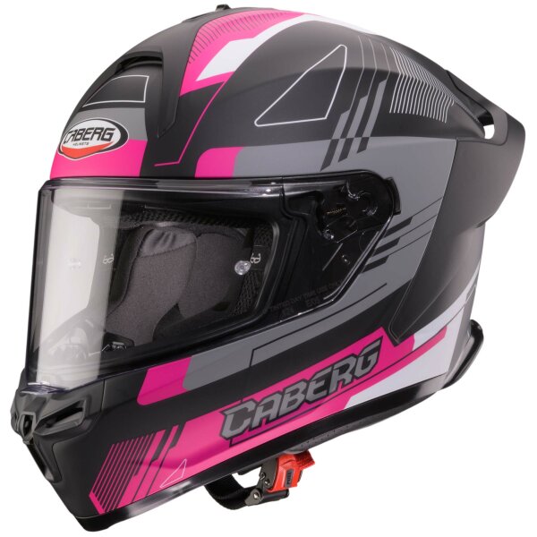 Caberg Helm Roxter Colt matt-schwarz/fluo-Fuchsia-grau