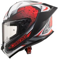 Caberg Helm Roxter Kiso matt-schwarz/rot-weiß